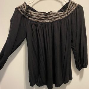 Over the shoulder 3/4 length shirt